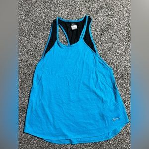 Womens Nike Dri-Fit Tank Top Size Medium Black/Blue Activewear